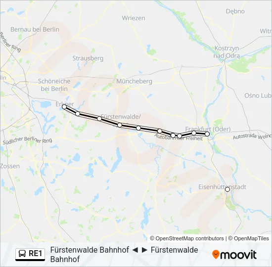 RE1 Bus Line Map