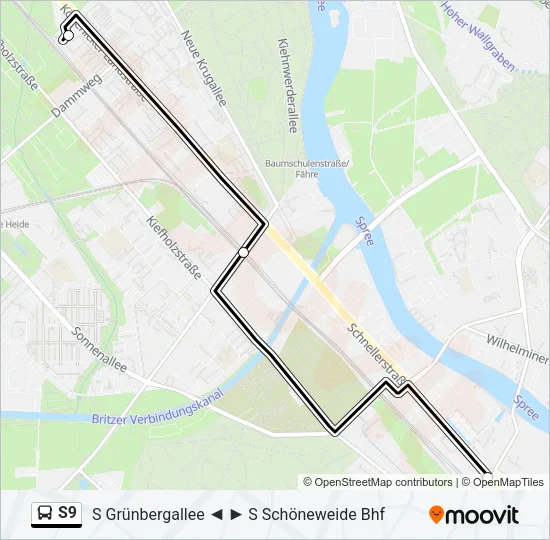 S9 Bus Line Map