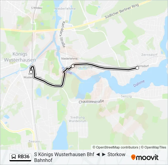 RB36 Bus Line Map