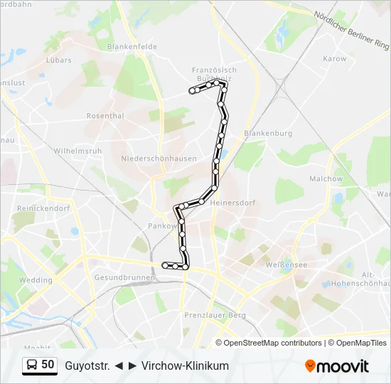 Автобус 50: карта маршрута