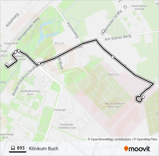 893 Bus Line Map