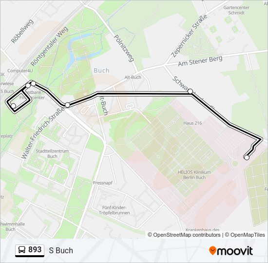 Автобус 893: карта маршрута
