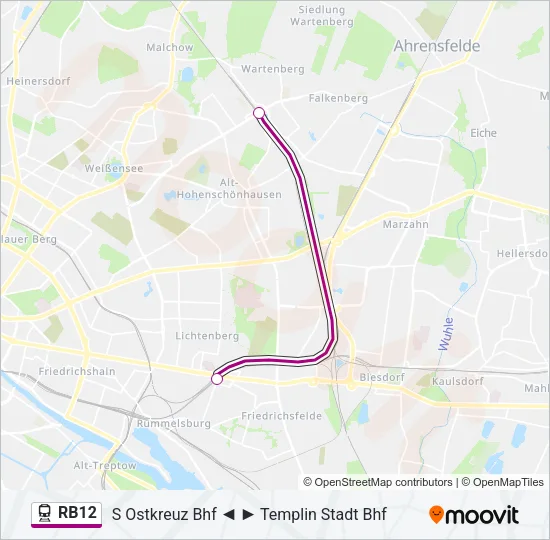RB12 Train Line Map