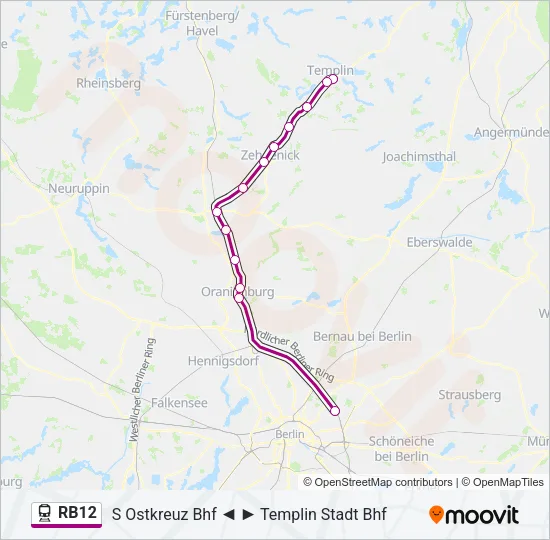 RB12 Train Line Map
