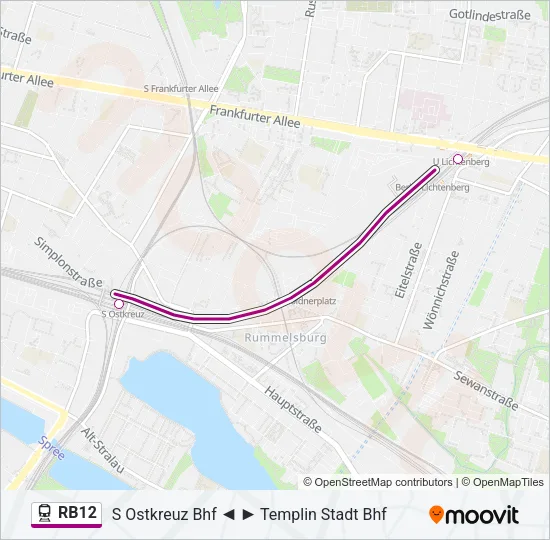 RB12 Train Line Map