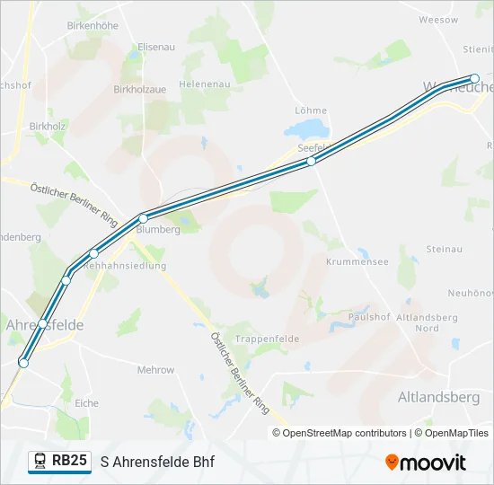 RB25 Train Line Map