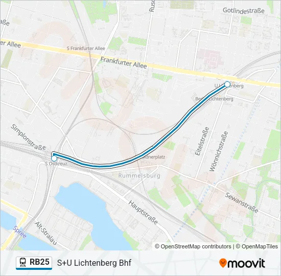 RB25 Train Line Map
