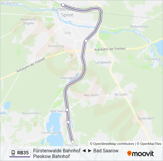 RB35 Train Line Map