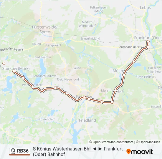 RB36 Train Line Map