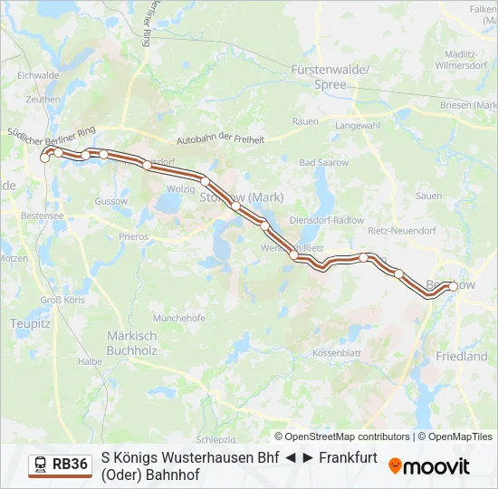 RB36 Train Line Map