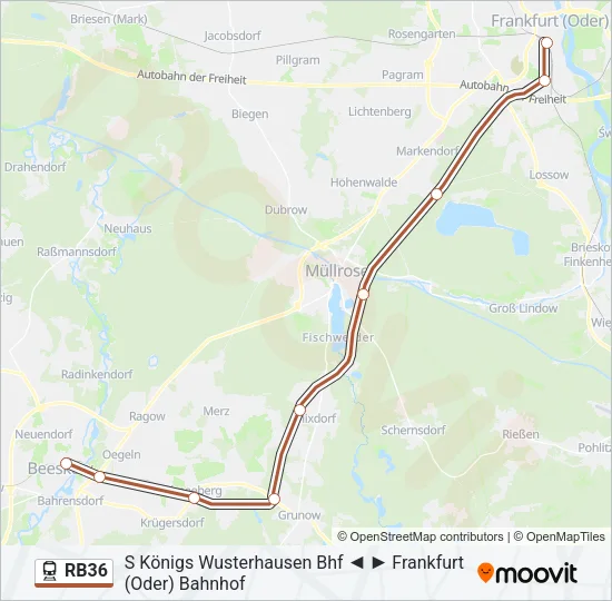 RB36 Train Line Map