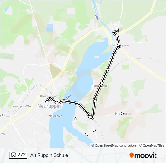 772 Bus Line Map