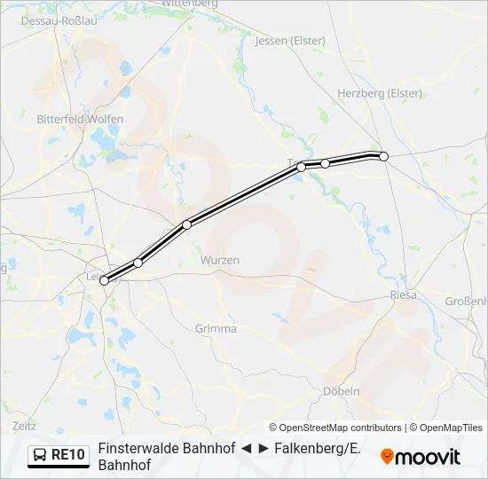 RE10 Bus Line Map