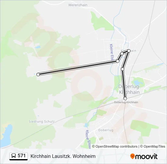 571 Bus Line Map