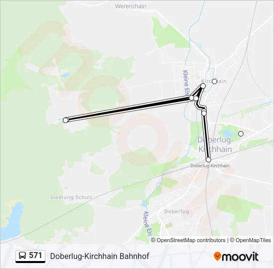 571 Bus Line Map