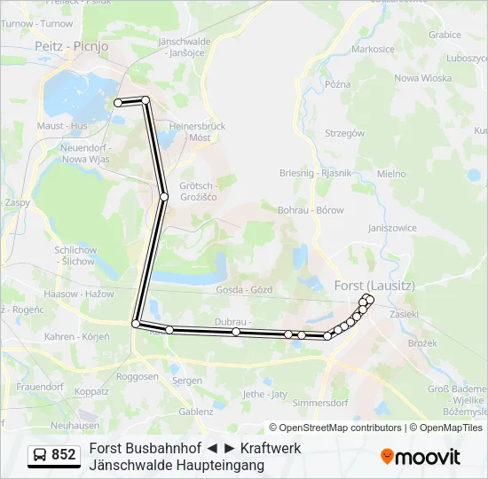 852 Bus Line Map