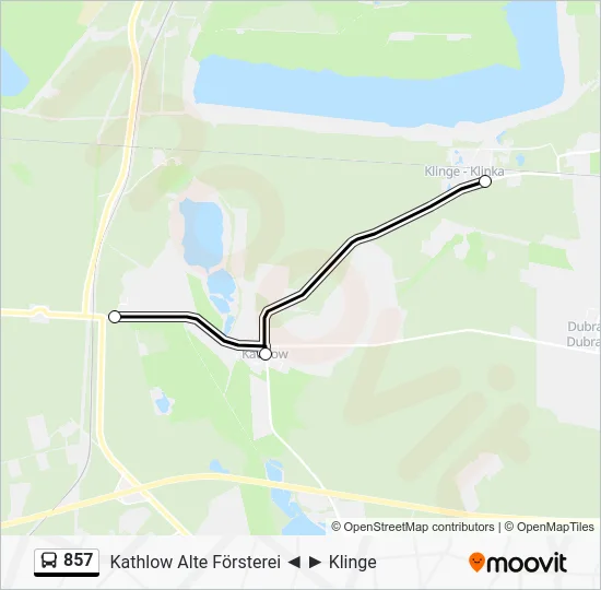 Автобус 857: карта маршрута