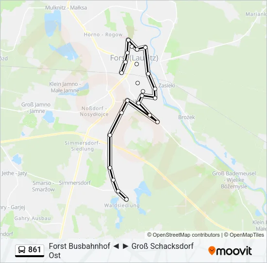 861 Bus Line Map