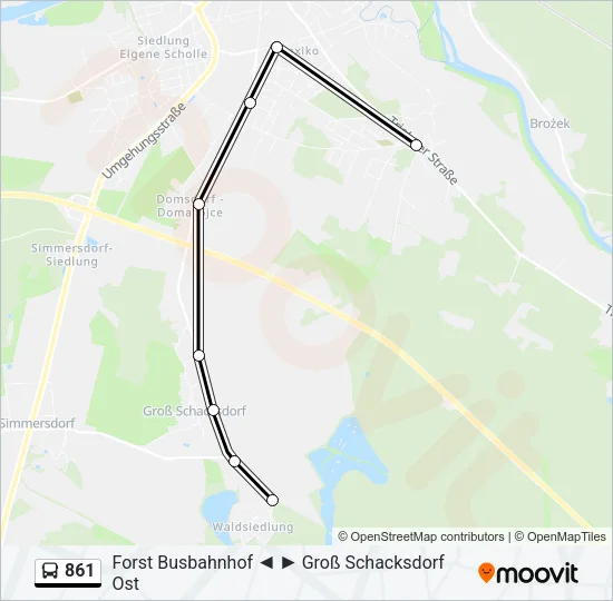 861 Bus Line Map