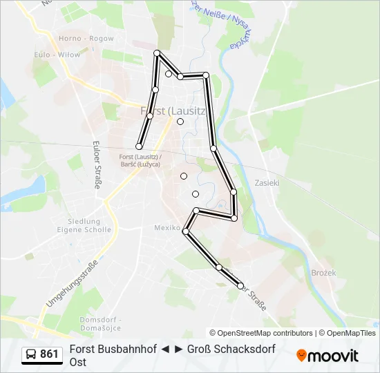 861 Bus Line Map