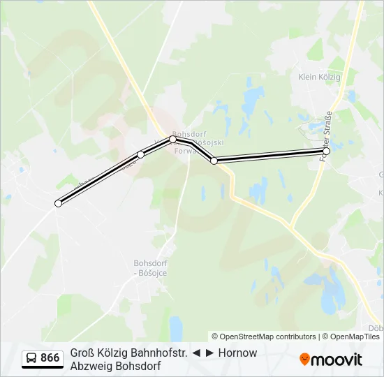 866 Bus Line Map