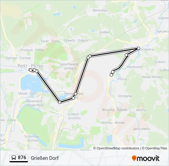 876 Bus Line Map