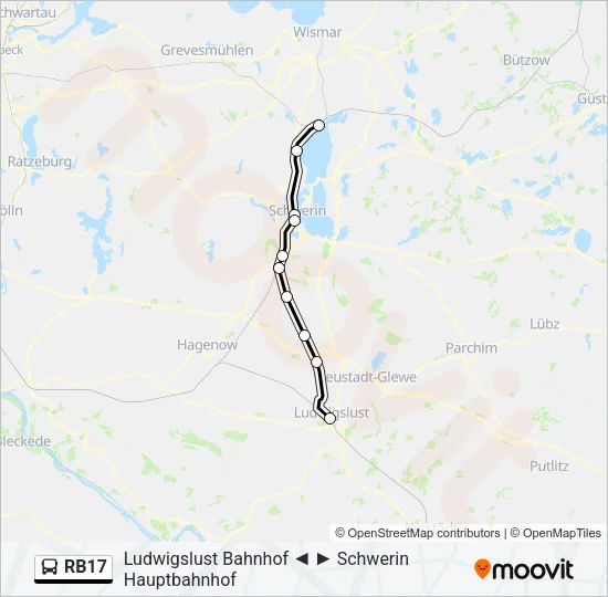 RB17 Bus Line Map
