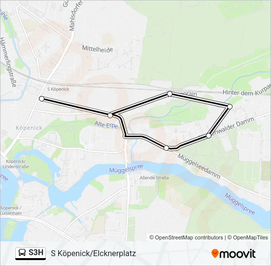 S3H Bus Line Map