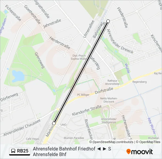 RB25 Bus Line Map