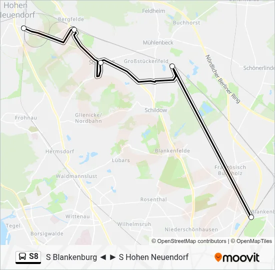 S8 Bus Line Map