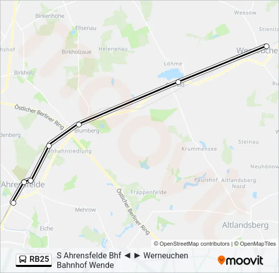 RB25 Bus Line Map