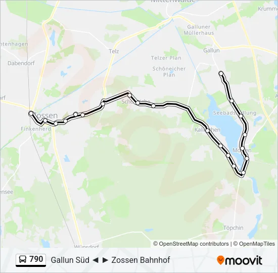 790 Bus Line Map