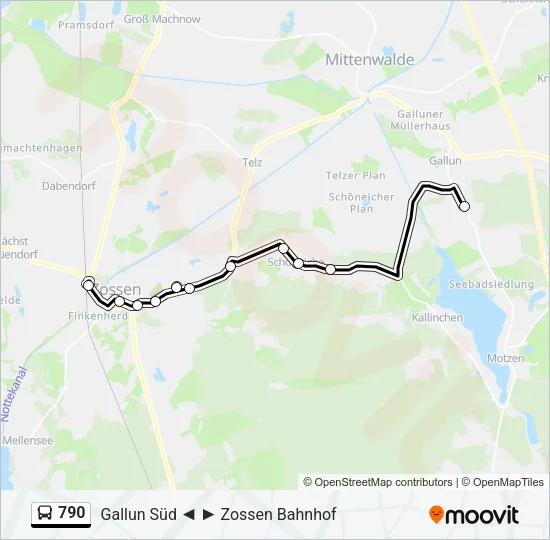 790 Bus Line Map