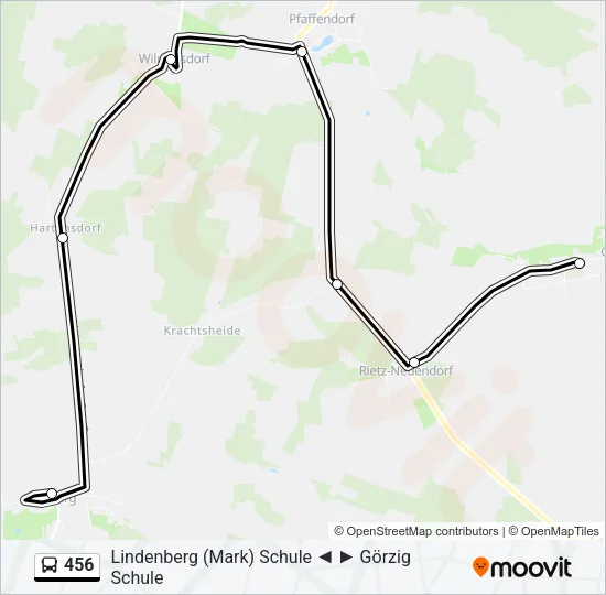 456 Bus Line Map