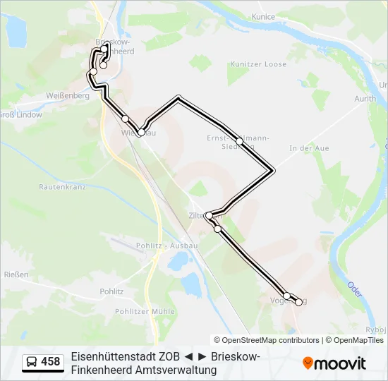 458 Bus Line Map