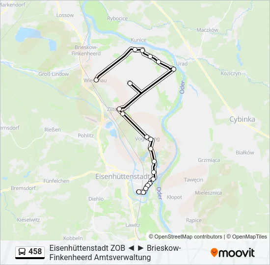 458 Bus Line Map