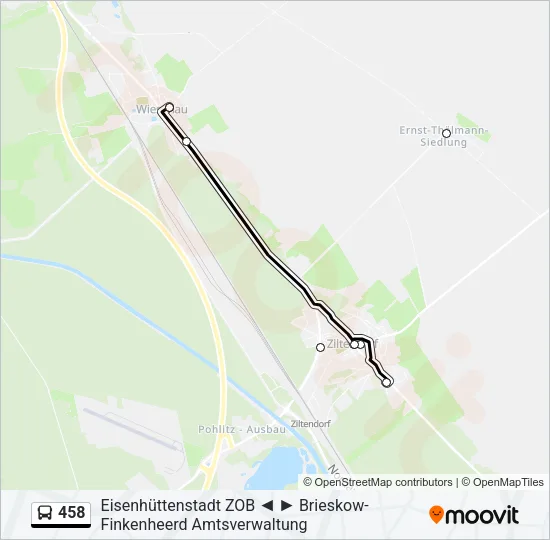458 Bus Line Map