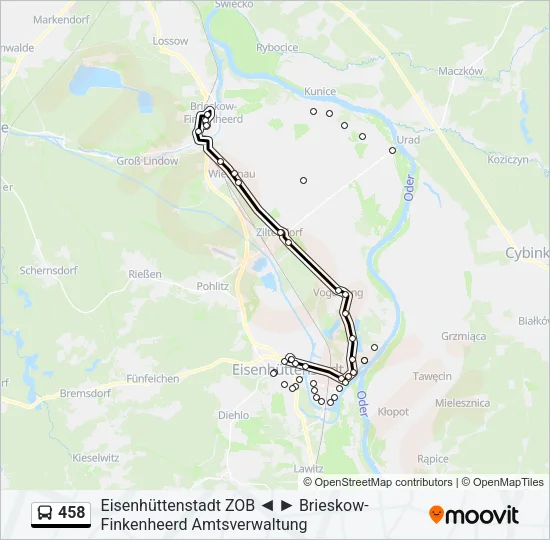 458 Bus Line Map
