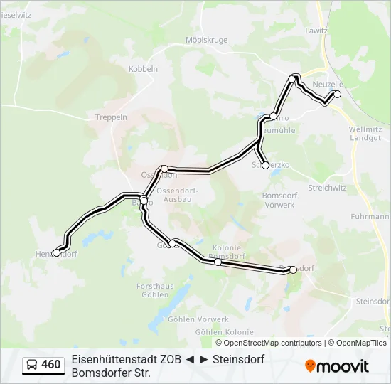 460 Bus Line Map