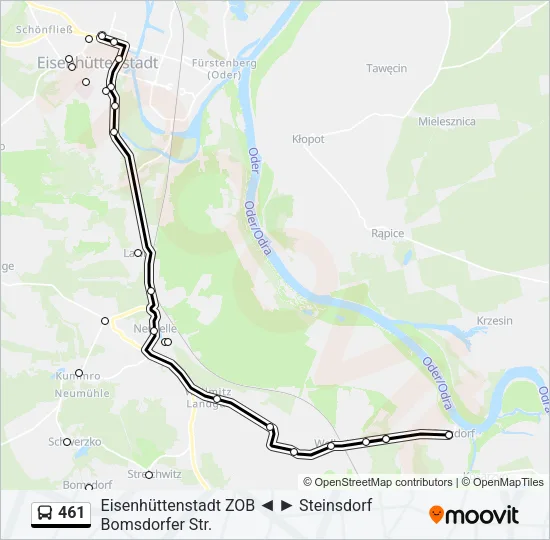 461 Bus Line Map