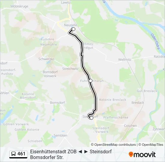 461 Bus Line Map