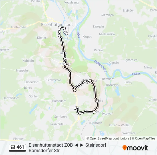 461 Bus Line Map