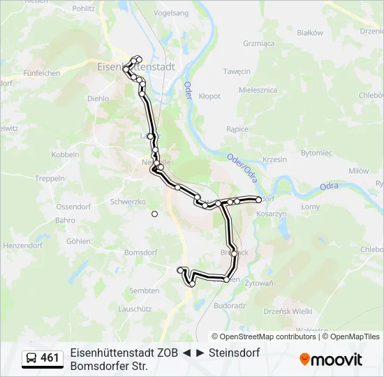 461 Bus Line Map
