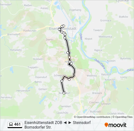 461 Bus Line Map