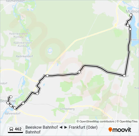 462 Bus Line Map