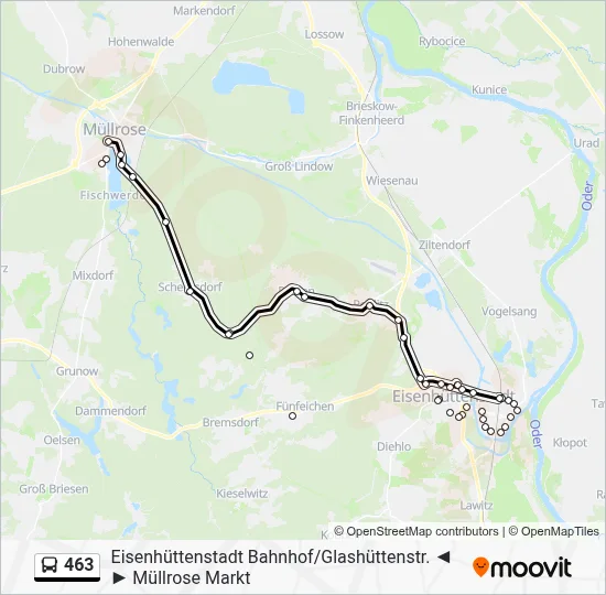 Buslinie 463 Karte