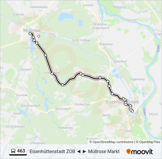 Автобус 463: карта маршрута