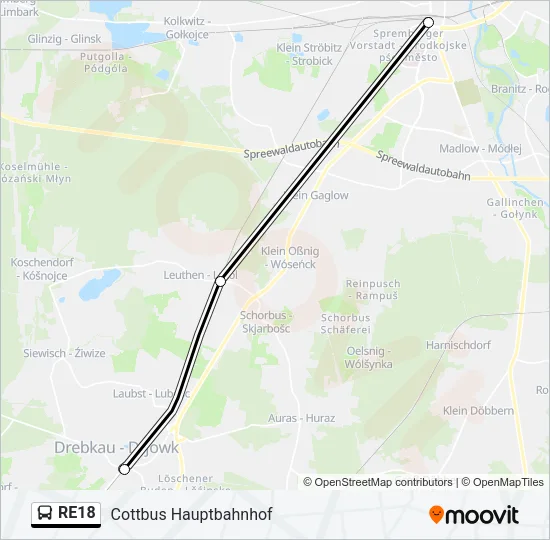 RE18 Bus Line Map