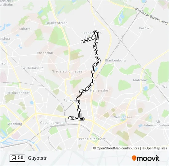 50 Bus Line Map