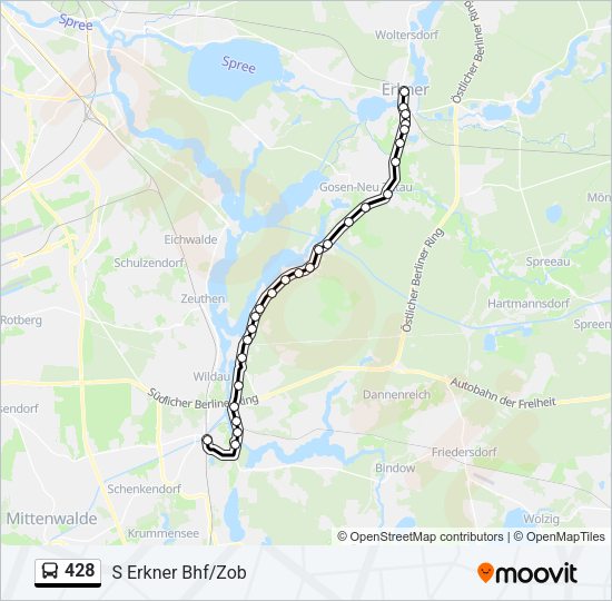 428 Route: Schedules, Stops & Maps - S Erkner Bhf/Zob (Updated)